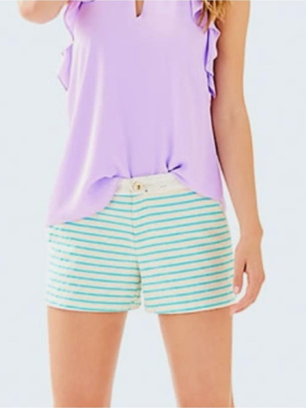 Lilly Pulitzer Callahan Blue Horizon Bayview Striped Party Shorts